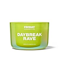 Daybreak Rave Candle, Fruity Gourmand Scented, Made with Essential Oils, 3 Wicks, 13.5 oz