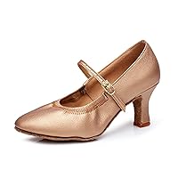 Latin Dance Shoes For Women Silver Cross Strap Ballroom Dance Shoes 2.7 Inch Heel Salsa Dancing Shoes