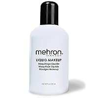 Mehron Makeup Liquid Makeup | Face Paint and Body Paint 4.5 oz (133 ml) (MOONLIGHT WHITE)