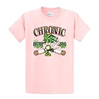 Marijuana Chronic The Hemp Hog Funny Men's Weed Pot Smoke 420 Short Sleeve T-Shirt-Lightpink-Large