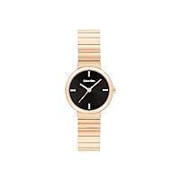 Calvin Klein Unisex Precise Watch, 3 Hand, Rose Gold Bracelet, Mini Case Size, Adorned with Crystal, Modern Design for Everyday Wear, (Model:25200417)
