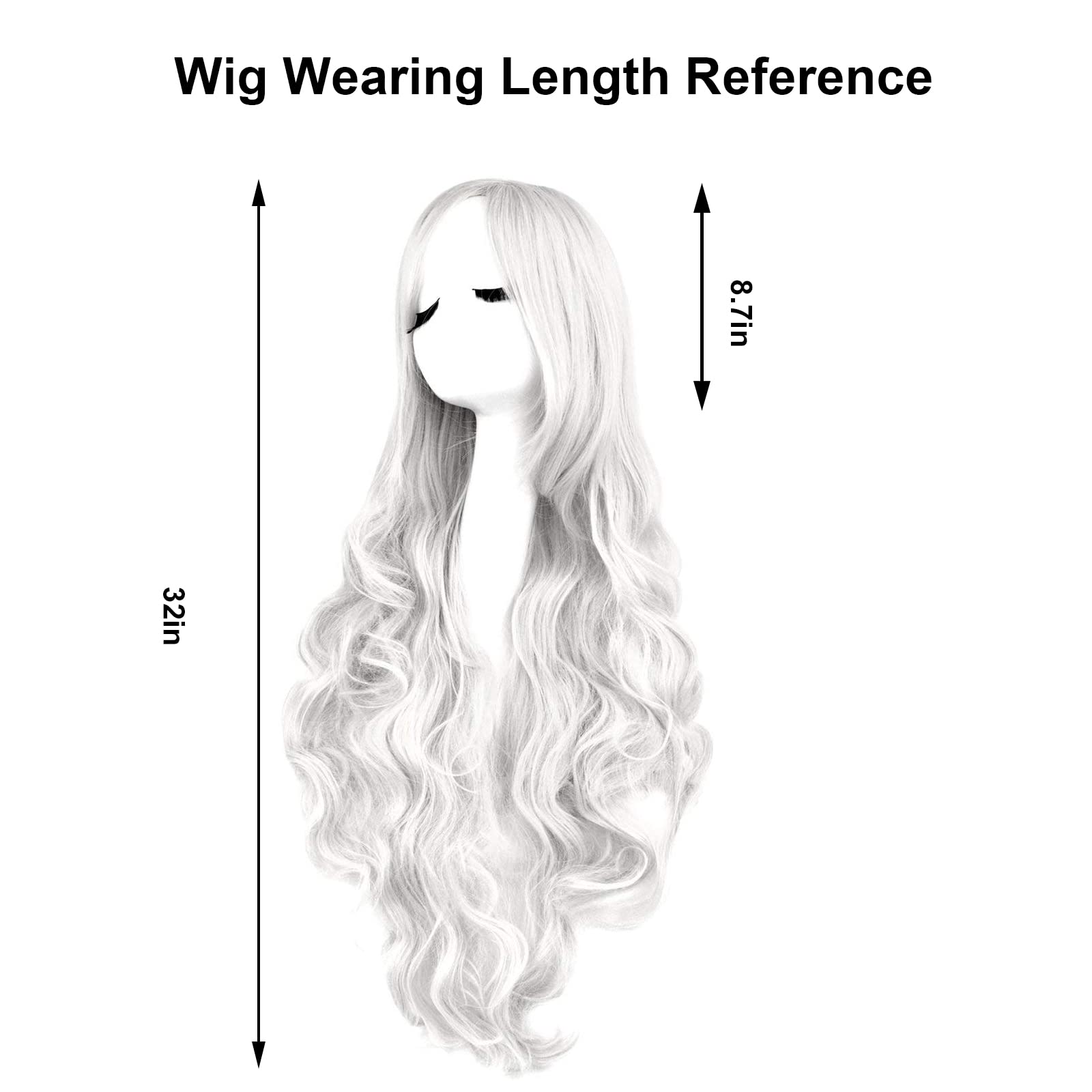 Anime Cosplay Grey Long Straight Remy Hair Wig with Bangs – PeachyBaby