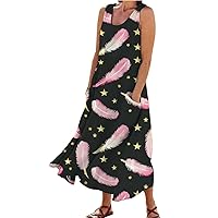 Spring Summer Dresses for Women 2024 Maxi Dresses Plus Size Sundresses Vintage Prom Dress Smock Skater Dresses (b1)