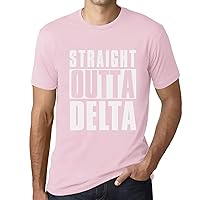 Men's Graphic T-Shirt Straight Outta Delta Eco-Friendly Limited Edition Short Sleeve Tee-Shirt Vintage Birthday