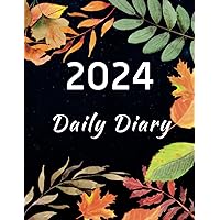2024 Daily Planner One Page Per Day: 12 Month Organizer, Calendar 12 Months, Jan to Dec 2024, 8.5