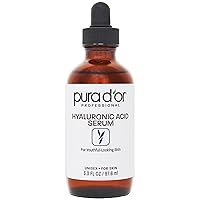 3.3 Oz Hyaluronic Acid Serum For Deep Hydration - Anti-Aging, Plumping & Moisturizing Formula For Smooth, Supple Skin - Natural Skincare Boost - Fine Lines & Wrinkle Reducer - Travel Size