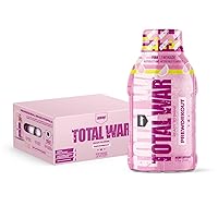 Total War Ready to Drink Preworkout, Pink Lemonade - 350mg of Fast Acting RTD Caffeine - Beta Alanine + Citrulline Malate for Increased Pump - Keto Friendly Workout Drink (12 Servings)