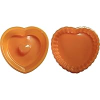B.L.D Silicone Mini Bakeware Set Heart Shape Orange 33GM12115 & 33GM12112