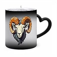 Goat Ceramic Coffee Mug Heat Sensitive Color Changing Magic Mug Personalized Cup Funny Gift