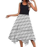 Long Spring Dresses for Women 2024 V Neck Maxi Dress Sleeveless Sundress with Pockets Sundresses for Women Plus Size