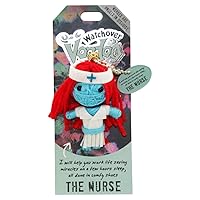 Watchover Voodoo - String Voodoo Doll Keychain – Novelty Voodoo Doll for Bag, Luggage or Car Mirror - Nurse Voodoo Keychain, 5 inches