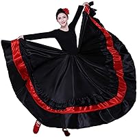 Women's Spanish Dance Performance Skirt, Belly Dance Full Circle Skirt, Flamenco Dance, Opening Group, Clothing, Dance Skirt, Ballroom Exercises, Large Swing Skirt