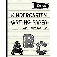 Kindergarten Writing Paper With Lines: 100 Blank Handwriting Practice Paper with Dotted Lines for Kids, 8.5 x 11 inches.