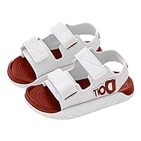 Kid Toddler Unisex Adjustable Double Buckle Sport Sandals Open Toe Flat Water Sandal Lightweight Causal Shoes
