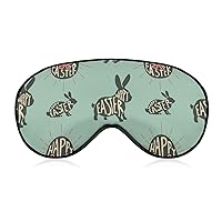 Sleep Eye Mask for Men Women, Compatible with Easter Cute Bunny Rabbit Sleeping Mask Blindfold, Breathable Sleep Mask, Block Out Light Soft Comfort Eyes Cover for Travel Yoga Nap