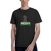 Juneteenth Freedom Day Flag T-Shirts Men Casual T-Shirt Crewneck Short Sleeve T-Shirt