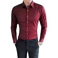 Men's Business Suit Shirt Wrinkle-Free Regular Fit Button Down Shirts Regular Fit Formal Dress Shirt