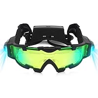Night vision Goggles for Kids, Adjustable Elastic Band Glasses with LED Light Beams, Spy Gear with Flip-Out Lights Green Lens, Spy Role Play, Birthday Gifts and Christmas Gifts for Kids.