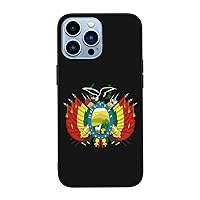 Coat of Arms of Bolivia Phone Case Anti Scratch Shockproof Silikon Phone Case, Phone Cases for iPhone 13 Pro 6.1 inch and iPhone 13 Pro Max 6.7 inch White