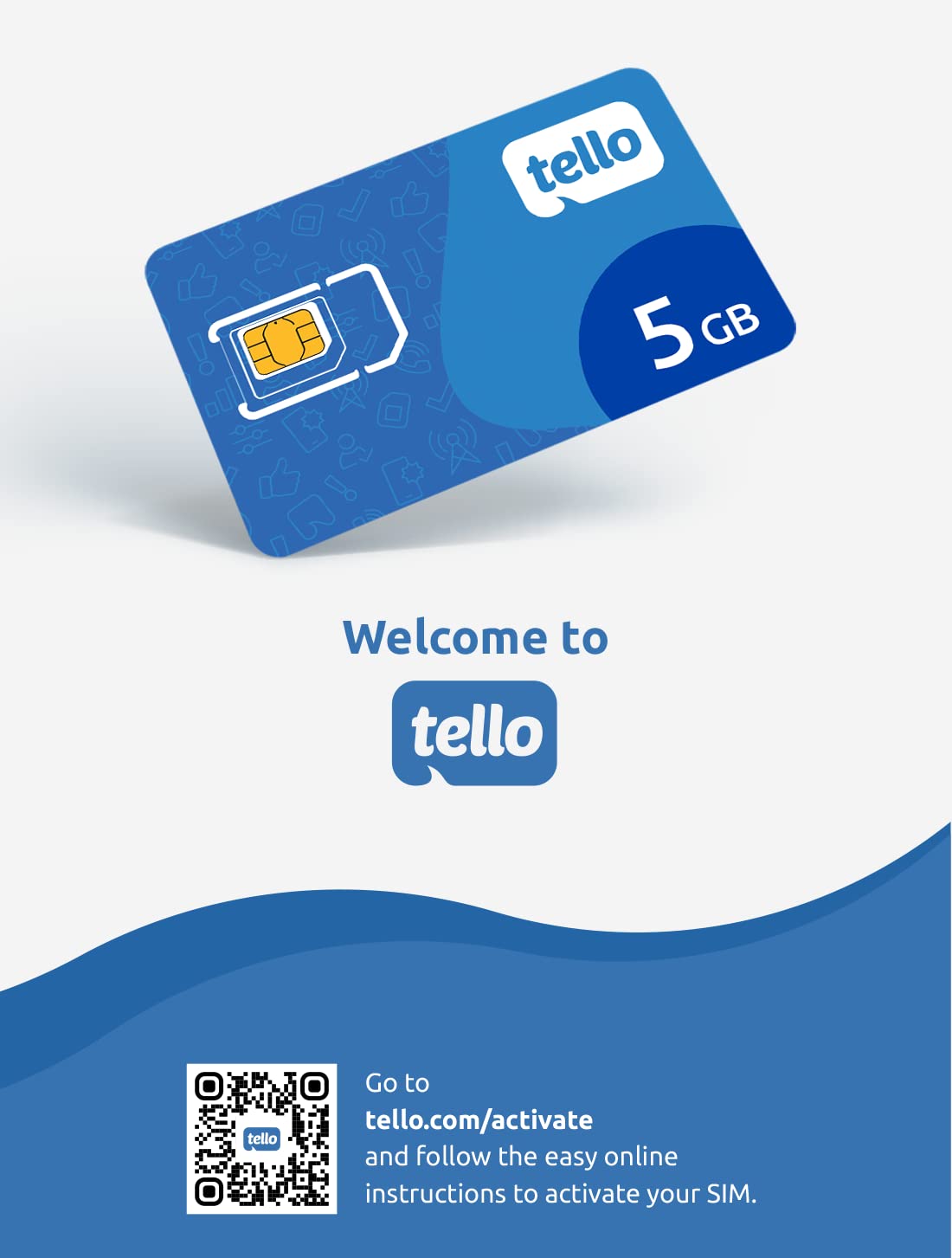 Tello Mobile Phone Plan | $19/Month - Unlimited Talk & Text + 5GB | 3 in 1 SIM Card Kit | 4G LTE/5G Data