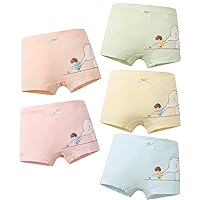Girls Soft Breathable Cartoon Elephant Cotton Toddler Boxer Briefs 10 Pack