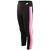 New Balance Girls' Active Leggings - Full Length Performance Yoga Pants - Athletic Workout and Dance Tights (7-16)