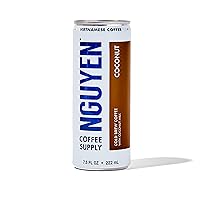 Nguyen Coffee Supply - Coconut Cold Brew, Vietnamese Coffee, 100% Robusta, Low Acid with High Caffeine Content, Non-Dairy, Vietnamese Grown and Produced in U.S.A. [12 Pack]