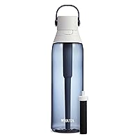 Hard-Sided Plastic Premium Filtering Water Bottle, BPA-Free, Reusable, Replaces 300 Plastic Water Bottles, Filter Lasts 2 Months or 40 Gallons, Includes 1 Filter, Night Sky - 26 oz.