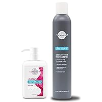 KERACOLOR Kit of 3-in-1 (Cleanse + Conditioner + Color) Hot Pink Semi-Permanent Hair Dye and Finishing Hair Spray 10oz