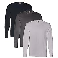 Men's Heavy Cotton Long Sleeve T-Shirt, Multipack of 1I3I6I10