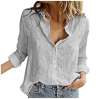 Turtle Neck Linen Tshirts for Juniors Winter Fall Loose Fit Long Cardigan Basic Tops Shirts Women 2024 Trendy