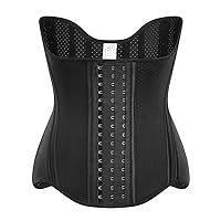 Latex Waist Trainer for Women Breathable Steel Boned Underbust Corsets Bustiers Hourglass Body Shaper