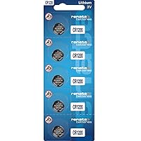 Renata CR1220 Batteries - 3V Lithium Coin Cell 1220 Battery (5 Count)