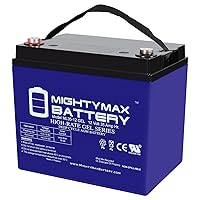 Mighty Max Battery ml35-12gel - 12 Volt 35 ah, Gel Type, nut and Bolt (nb) Terminal, Rechargeable SLA agm Battery