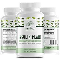 The Original Insulin Plant (Costus Igneus) Capsules- Natural 600mg Capsules (2 Month Supply) - 300 Capsules - Made in USA - Vegetarian, Gluten Free, Non-GMO Supplement, No Artificial Ingredients