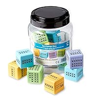 hand2mind Ten Frame Dice, Large Foam Dice for Classroom, Subitizing Dice, Math Manipulatives for Elementary School, Counting Toys for Toddlers, Educational Toys for Preschool Children (Set of 12)