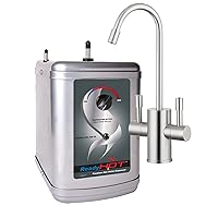 Ready Hot 41-RH-200-F560-BN Instant Hot Water Dispenser System, 2.5 Quarts, Manual Dial Dual Lever Hot and Cold Water Faucet Brushed Nickel