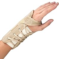 OTC Wrist Brace, Soft-Fit Lace Closure Hand Wrist Splint, Postoperative Care, Medium (Left Hand)