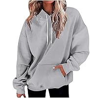 Women's Crew Neck Sweatshirts Loose Casual Daily Long Sleeve Sweatshirt Printed Hooded Top Sweat Shirt, S-2XL