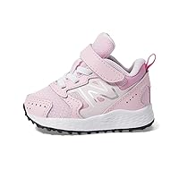New Balance Kids Fresh Foam 650 V1 Bungee Lace with Top Strap Running Shoe, Light Raspberry/Pink Sugar, 8 Wide US Unisex Toddler
