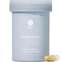 Ritual Synbiotic+ : Probiotic, Prebiotic, Postbiotic, 3-in-1 Formula for Gut Health, Regularity, Bloat Support, Immune Support, Delayed-Released Capsule Designed to Thrive, 30 Vegan Capsules