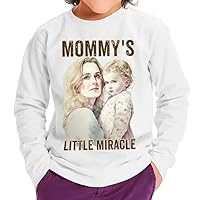 Mommy's Little Miracle Toddler Long Sleeve T-Shirt - Cute Portrait Kids' T-Shirt - Colorful Long Sleeve Tee