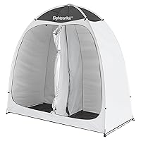 EighteenTek Pop Up Shower Tent Changing Room with Fixed Floor Two Rooms - Portable Privacy Dressing Shelter for Camping and Events - Spacious and Convenient - 83