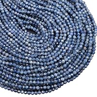 Natural Burma Blue Sapphire Faceted 3mm Round Beads 15.5