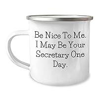Funny Secretary Mug | Be Nice To Me I May Be Your Secretary One Day | Sarcastic Secretary Gifts | Gifts for Father's Day | Gifts from Boss