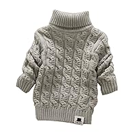 Boys Girls Turtleneck Sweaters Soft Warm Children's Sweater
