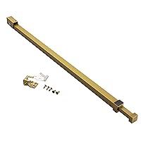 Ideal Security Sliding Door Security Bar with Childproof Lock, Adjustable, for Patio Doors and Sliding Glass Doors, Metallic Gold (25.75-47.5 Inches)