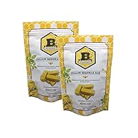 Beesworks Yellow Beeswax Bars (12 oz) | 100% Pure, Cosmetic Grade, Triple-Filtered Beeswax for DIY Skin Care, Lip Balm, Lotion and Candle Making (1 oz Bars - 2 Packages of 6)