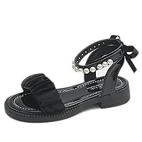 Girl Wedge Sandals Toddler Lightweight Casual Beach Shoes Children Comfort Bright Anti-slip Slip-ons Sandals Shoes