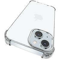 ORIbox for iPhone 15 Case Clear, with 4 Corners Shockproof Protection,iPhone 15 Clear Case for Women Men Girls Boys Kids, Case for iPhone 15 Phone Clear
